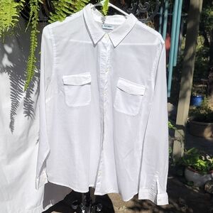 Old Navy White Casual Button Down Sz XL